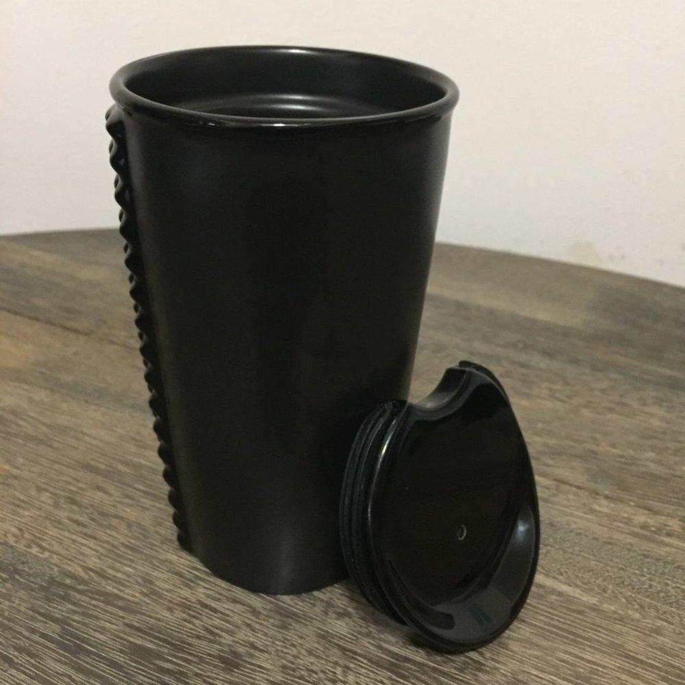 Starbucks Black Matte Studded Ceramic Double